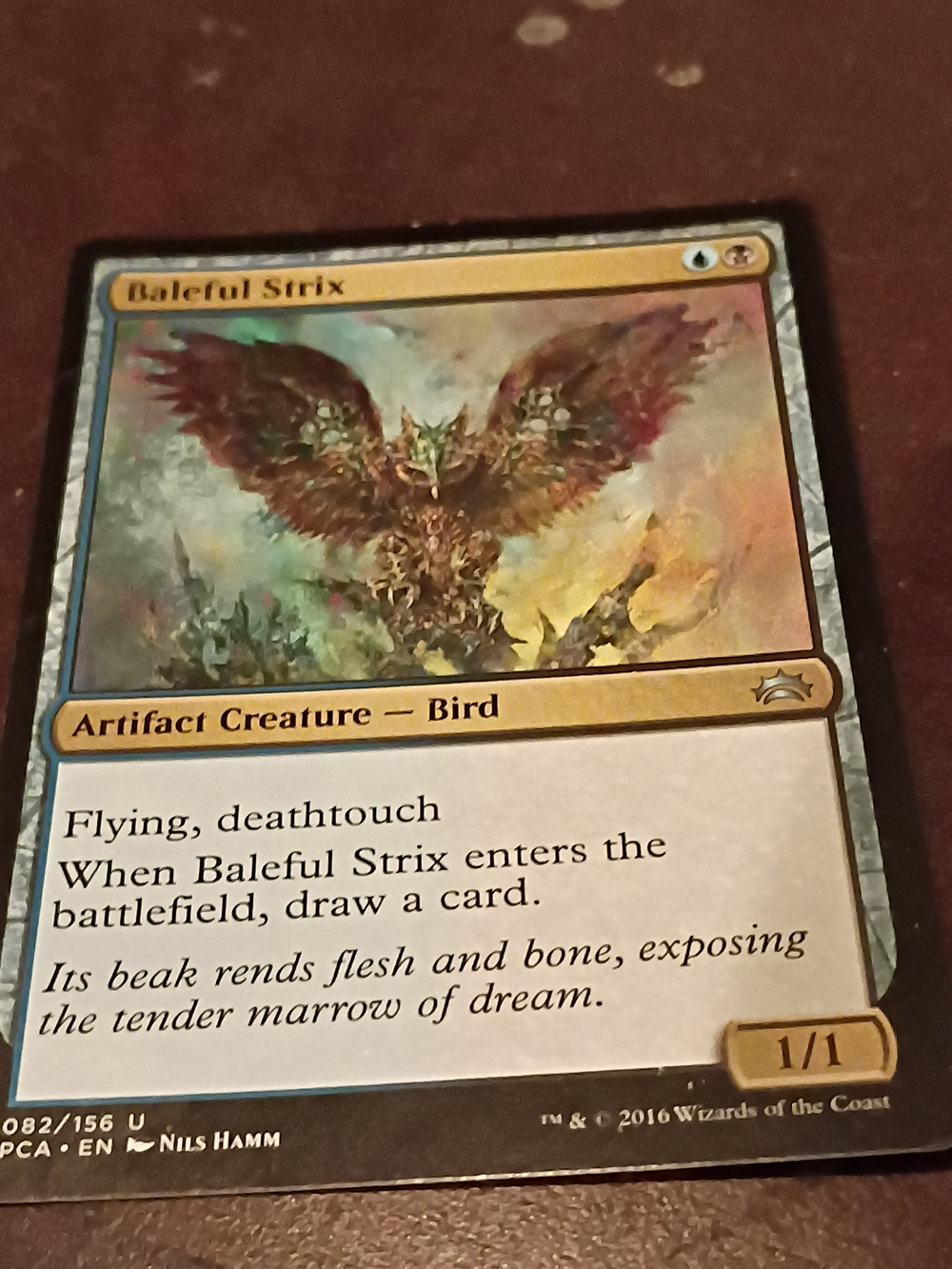Wizards of the Coast Baleful Strix Artifact Card - Multicolor Bird